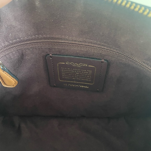 Coach Mini Sierra Satchel Black Patent Burgundy Leather Gold Hardware - Picture 7 of 12